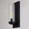 Vaxcel Grantley 1 Light Matte Black Indoor Outdoor Wall Sconce Clear Glass Cylinder Shade, LED Compatible T0719 - alternate 6